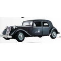 9" Black 1952 Citroen 150cv 6cyl Die Cast Replica Vehicle